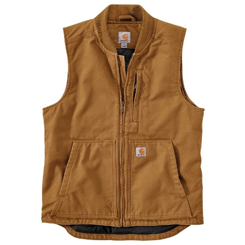 DUCK INSULATED RIB COLLAR VEST - BROWN Photo