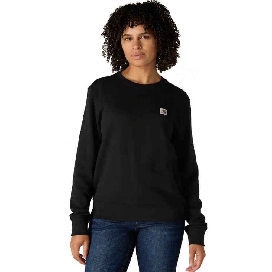 TENCEL FIBER CREW SWEATSHIRT - BLACK Photo