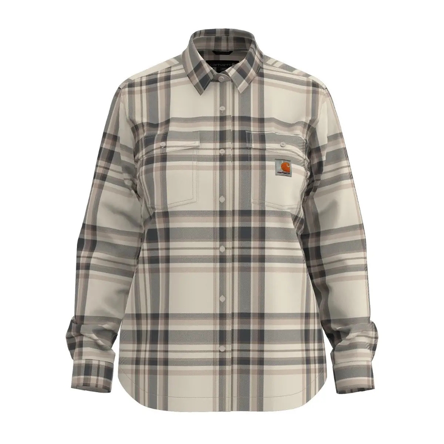 TENCEL RELAXED PLAID - CHALK Photo