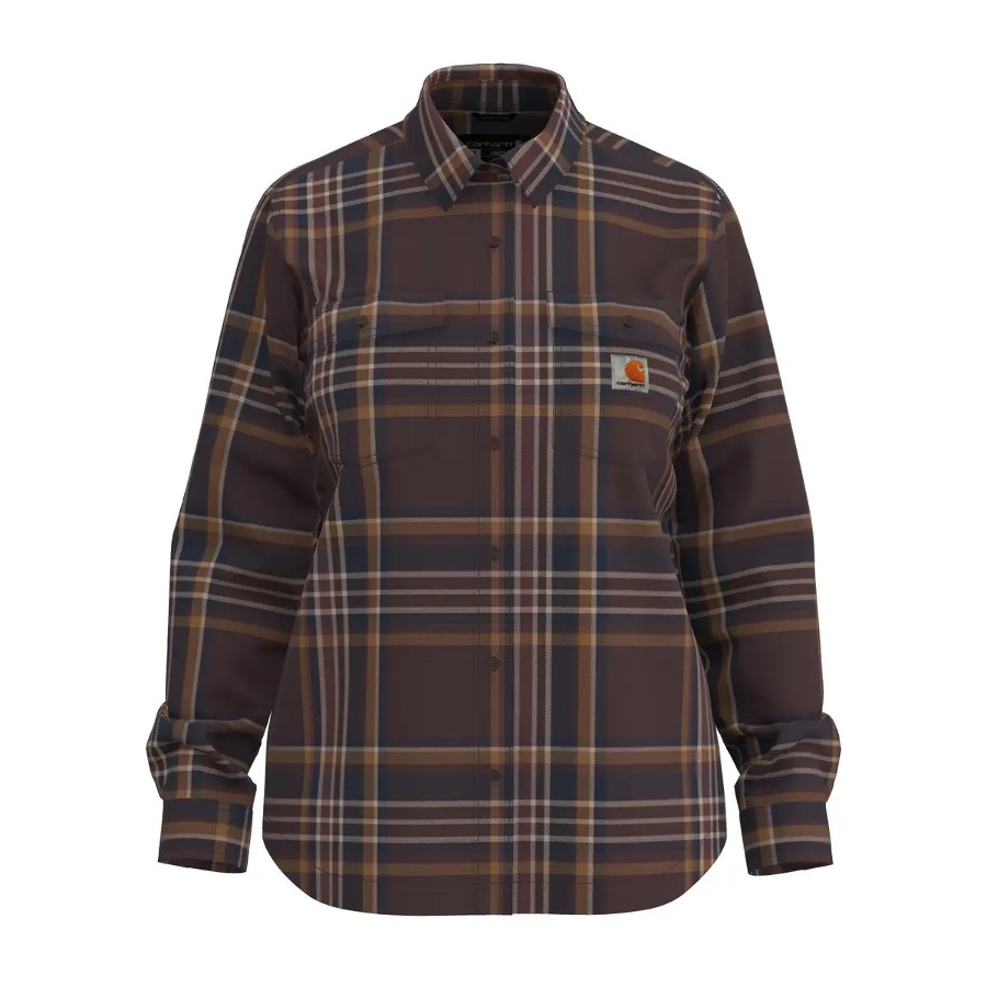 TENCEL RELAXED PLAID - BLACKBERRY Photo