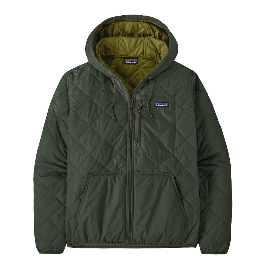 DIAMOND QUILTED BOMBER HOODY - OLDGROWTH Photo