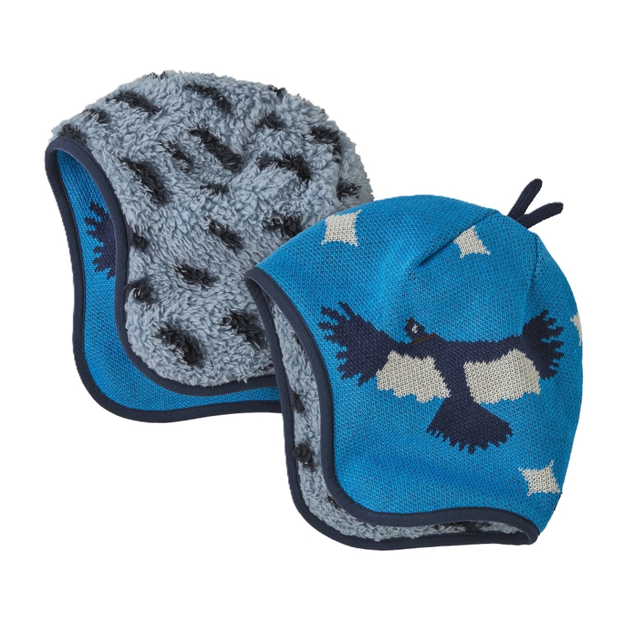 BABY REVERSIBLE BEANIE - BLUE BIRD Photo