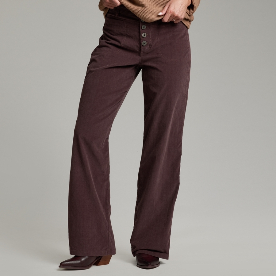 LYDIA CORD WIDE-LEG - COFFEE Photo