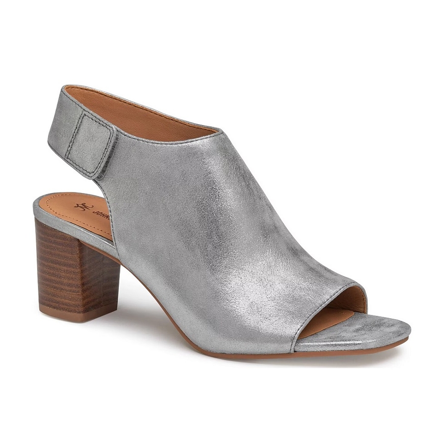 EVELYN OPEN-TOE BOOTIE - PEWTER Photo