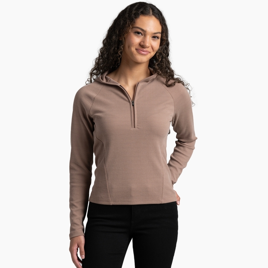 REMI 1/2 ZIP HOODY - LATTE Photo