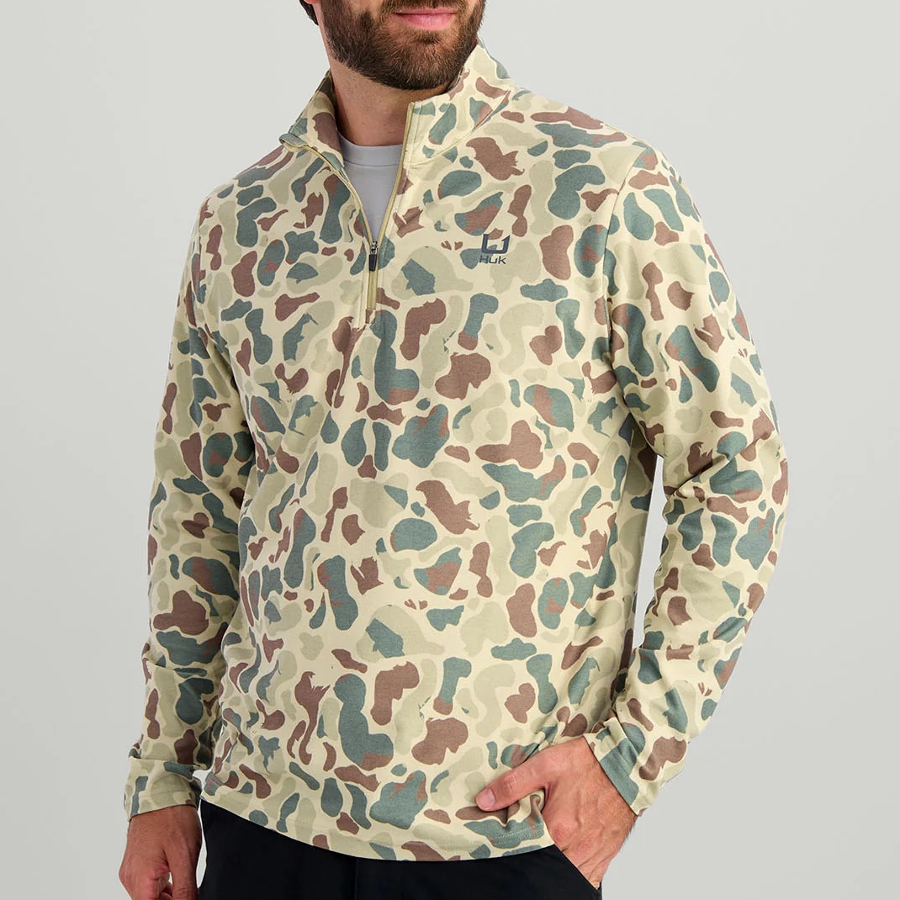 KC PRINT LEEWARD LTWT 1/4 ZIP - ARMY CAMO Photo