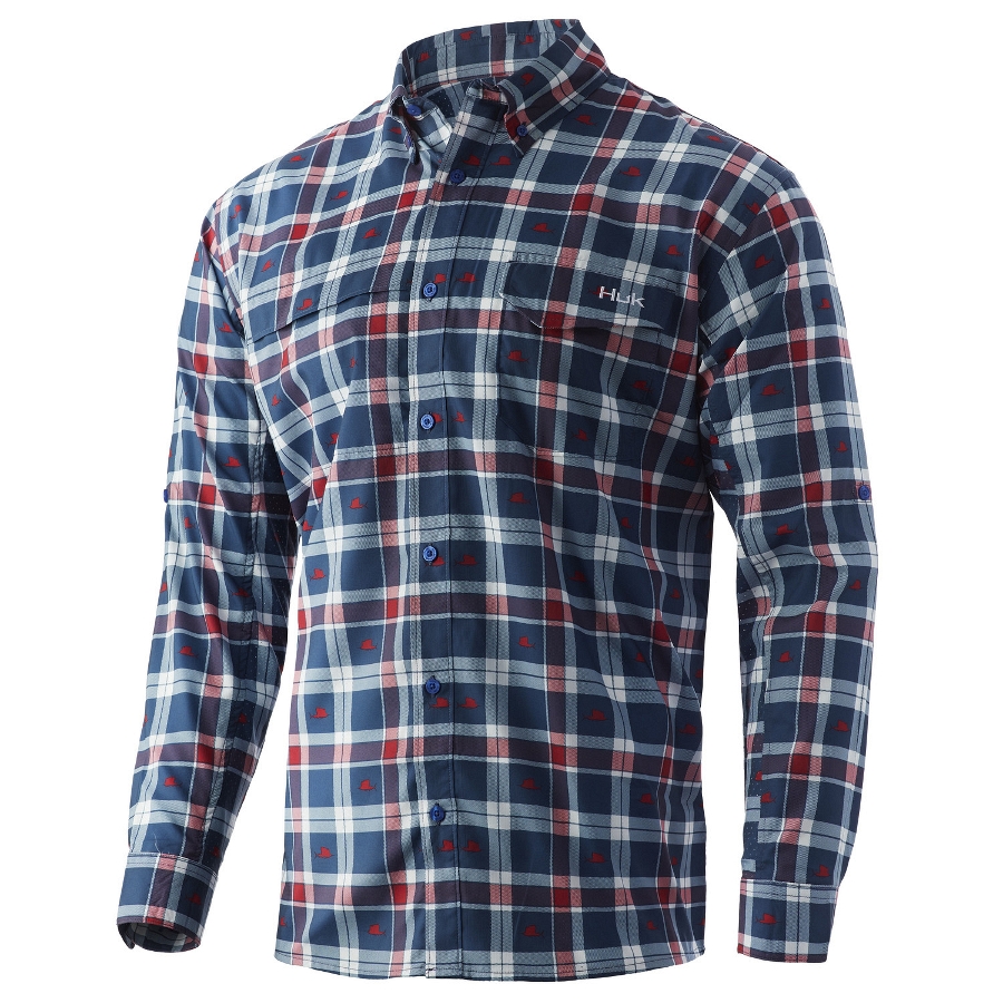 TIDE POINT FISH PLAID L/S - SARGASSO Photo