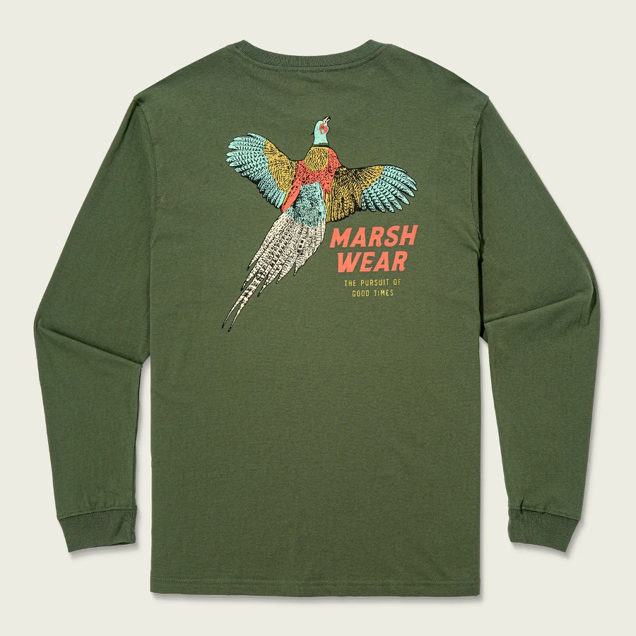 PHEASANT LS TEE - BRONZEGRN Photo