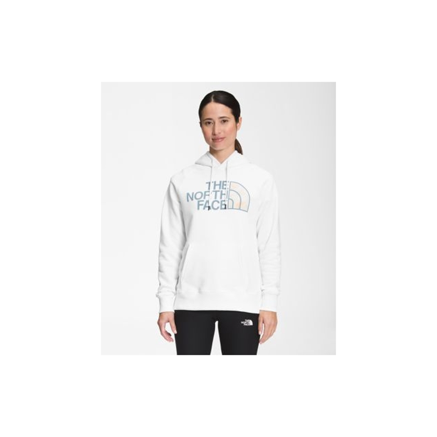 HALF DOME PULLOVER HOODIE - WHT/ORG Photo