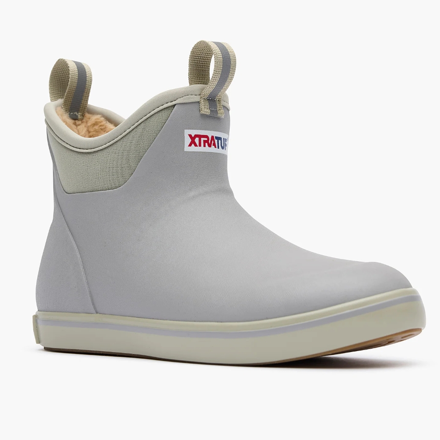 FLEECE LINED ANKLE DECK BOOT - GREY Photo