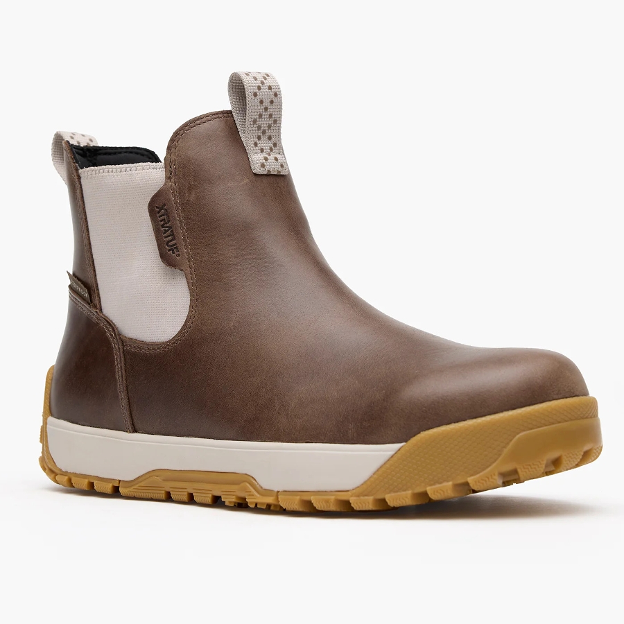 LEATHER ANKLE DECK BOOT - FOSSIL Photo